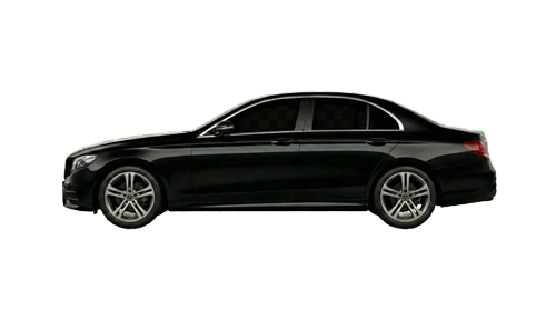 Mercedes-Benz E-Class at black limo